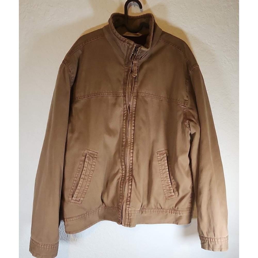 VTG Aéropostale Men's Insulated Brown Canvas‎ Quilted Fleece lined Jacket Sz XL - Picture 11 of 11